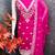 Rani pink chanderi embroidered unstitched suit