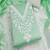 Green chanderi embroidered unstitched suit