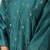 Teal silk blend chanderi hand embroidered suit set