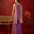 Lilac tissue satin embroidered kurta sharara set with dupatta.