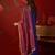Purple silk blend embroidered kurta sharara set with dupatta.