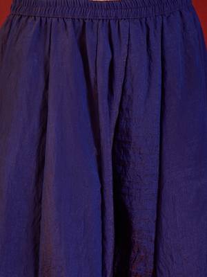 Purple silk blend embroidered kurta sharara set with dupatta. 5