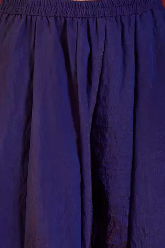 Purple silk blend embroidered kurta sharara set with dupatta.