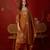 Brown silk blend embroidered kurta set with dupatta.