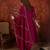 Wine silk blend embroidered anarkali kurta set with dupatta.