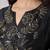 Black silk blend chanderi hand embroidered kurta set