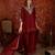 Maroon silk blend embroidered kurta sharara set with Dupatta.
