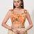 women's brocade padded back open sleeveless saree blouse