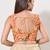 women's brocade padded back open sleeveless saree blouse