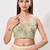 women's net padded back open sleeveless saree blouse