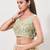 women's net padded back open sleeveless saree blouse