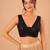 women's embroidery padded back-open sleeveless saree blouse