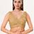 women's embroidery padded back-open sleeveless saree blouse