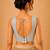 women's embroidery padded back-open sleeveless saree blouse