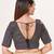 women's jain silk blend  padded back open elbow-sleeves saree blouse