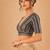 women's jain silk blend  padded back open elbow-sleeves saree blouse