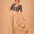 women's jain silk blend  padded back open elbow-sleeves saree blouse