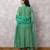 Green chanderi hand embroidered suit set with dupatta, stitched