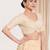 women's sequence padded back open elbow-sleeves saree blouse