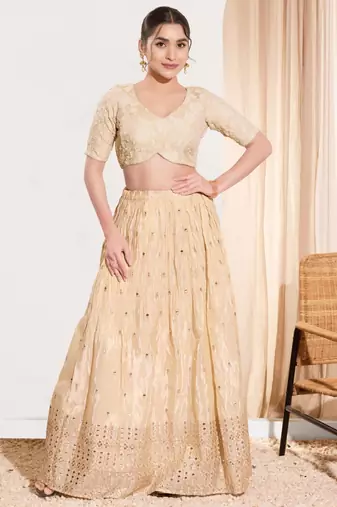 women's sequence padded back open elbow-sleeves saree blouse