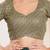 women's dupion silk blend  padded back open elbow-sleeves saree blouse