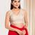 women's dupion silk blend  padded back open sleeveless saree blouse