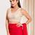 women's dupion silk blend  padded back open sleeveless saree blouse