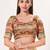women's silk blend  padded back open elbow-sleeves saree blouse