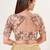 women's silk blend  padded back open elbow-sleeves saree blouse