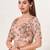 women's silk blend  padded back open elbow-sleeves saree blouse