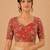 women's silk blend  padded back open elbow-sleeves saree blouse