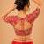 women's silk blend  padded back open elbow-sleeves saree blouse