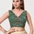 women's silk blend  padded back open sleeveless saree blouse