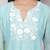 Aqua chanderi colorblock a-line kurta set