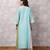 Aqua chanderi colorblock a-line kurta set