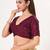 women's imported padded back-open elbow-sleeves saree blouse