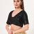 women's imported padded back-open elbow-sleeves saree blouse