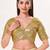 women's imported padded back-open elbow-sleeves saree blouse