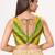 women's position-print padded back-open sleeveless saree blouse