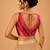 women's position-print padded back-open sleeveless saree blouse