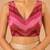 women's position-print padded back-open sleeveless saree blouse
