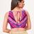 women's position-print padded back-open sleeveless saree blouse