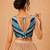 women's position-print padded back-open sleeveless saree blouse