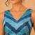 women's position-print padded back-open sleeveless saree blouse