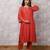 Red chanderi sequin highlight kurta set