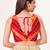 women's position-print padded back-open sleeveless saree blouse