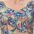 women's position-print padded back-open elbow-sleeves saree blouse