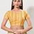 women's bandhani-print padded back-open half-sleeves saree blouse