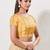 women's bandhani-print padded back-open half-sleeves saree blouse