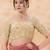 women's moti-work padded back-open elbow-sleeves saree blouse